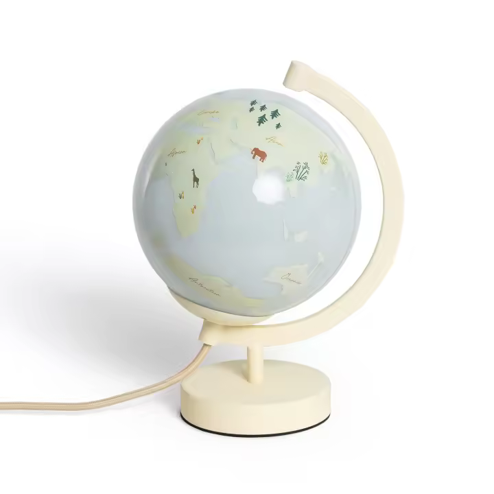 Ledkia Lámpara de Mesa Bola Mundo Blanco - 1