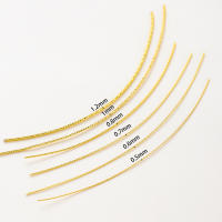 Hilo De Cobre Para Joyería 2M 14K/18K Gold Color Plated Brass Para Embossing DIY Material De Joyería Hecho a Mano - details 0
