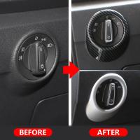 Cubierta De Botón De Interruptor De Faros De Coche Para Volkswagen VW T-Roc 2018-2024 Accesorios De Decoración Interior - details 1