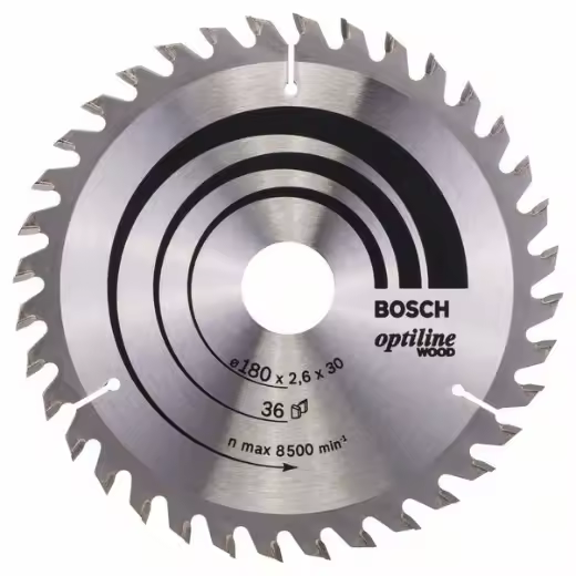 Bosch 2 608 640 609 - Hoja de sierra circular Optiline Wood - 180 x 30/20 x 2,6 mm, 36 (pack de 1) - 1