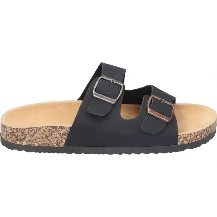 STAY | Sandalias planas Stay para Mujer – Sandalias Destalonadas en Color Negro – Ajuste de Hebilla – Estilo Casual – Cómodas y Ligeras – Tendencia – Versátiles – Modelo F27-2012 - 1