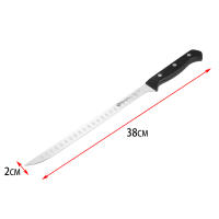 DESEOS Cuchillo jamonero Family | Alveolado | Acero inoxidable | Mango ergonómico | 38cm - details 0