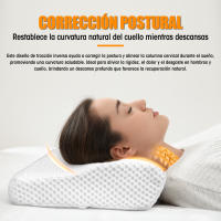 NQT Alhomada Cervical de Espuma Viscoelastica para Aliviar el Dolor - Almohada Ortopedica para Soporte de Cuello con Funda Extraíble y Lavable - details 1