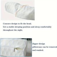 Almohada De Cuello Ortopédica Para Dormir Y Proteger Recubrimiento De Memoria Espuma Transpirable Y Lavable Para Viajes - details 3