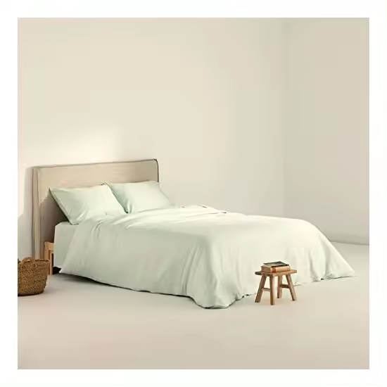 BL BELUM  Funda Nórdica Satén 300 hilos Color: MINT  Funda Nórdica Satén cuenta con: Cierre con botones ocultos transparentes. - Funda Nórdica Extrasuave - Funda Nórdica 100% Made in Spain - 1