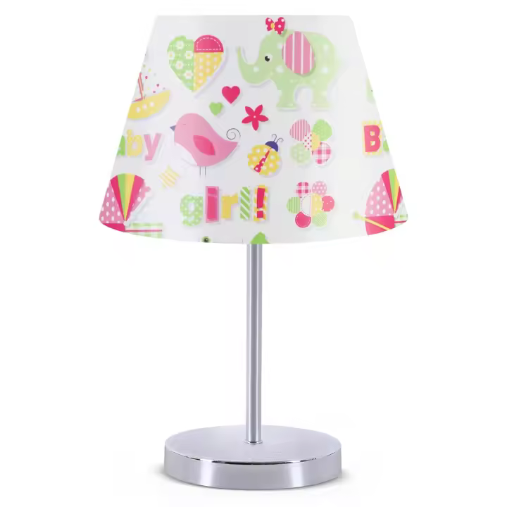 Lámpara de Noche Wellhome 37 Cm Blanco/rosa E 27 IP 2-0 Max 60 W PVC Metal LED - 1