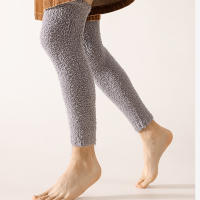 Calentadores De Pierna Térmicos Para Hombre Cómodos Y Suaves Calcetines Largos Casuales Color Sólido De Alta Calidad Moda - details 3