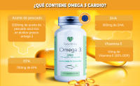 FOODELIS Omega 3 capsulas blandas  120 Cápsulas  4 meses  Bueno para tu corazón  Alta Potencia - Aceite de pescado omega 3 (Por cápsula) 1000mg - 350 mg de EPA + 500 mg de DHA + Vitamina E - details 2