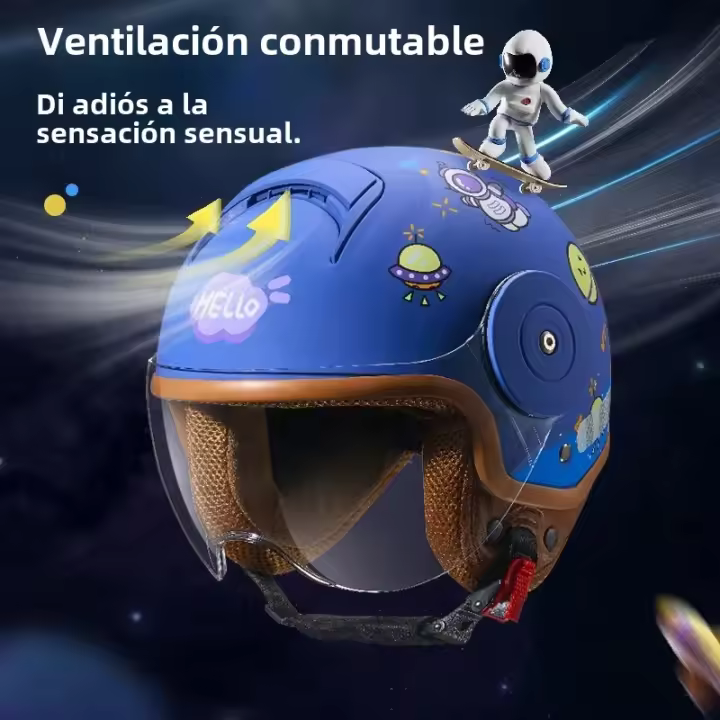 Casco Infantil BYB Estándar Nacional Clase a Certificación 3C Dibujos Animados Para Vehículos Eléctricos Y Motocicletas - 1