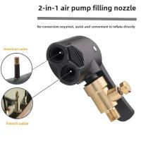Adaptador De Bombín Para Bicicleta Y Motocicleta 2 En 1 Conector De Válvula De Aire Accesorios De Automóvil Inflador De Bicicleta - details 1
