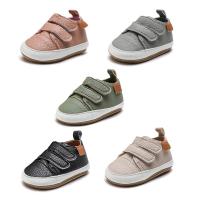 Zapatillas De Cuero Para Bebés Niños Y Niñas Primer Pasador Todoterreno Suave Talla 0-18 Meses Cierre De Correas Estilo Simple - details 2