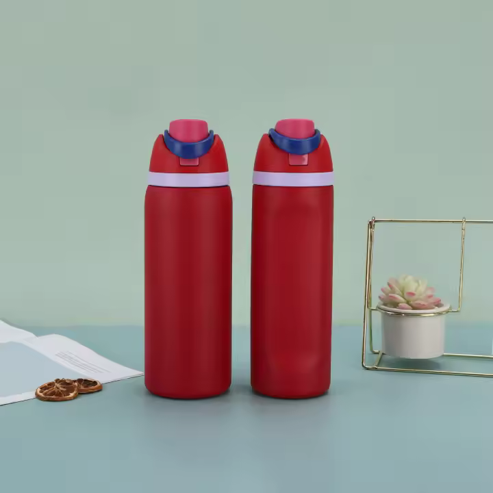 1PCS Insulated Stainless Steel Water Bottle with Straw for Sports, Travel, and School BPA-Free Sports Water Bottle, 24 oz, Denim - 1