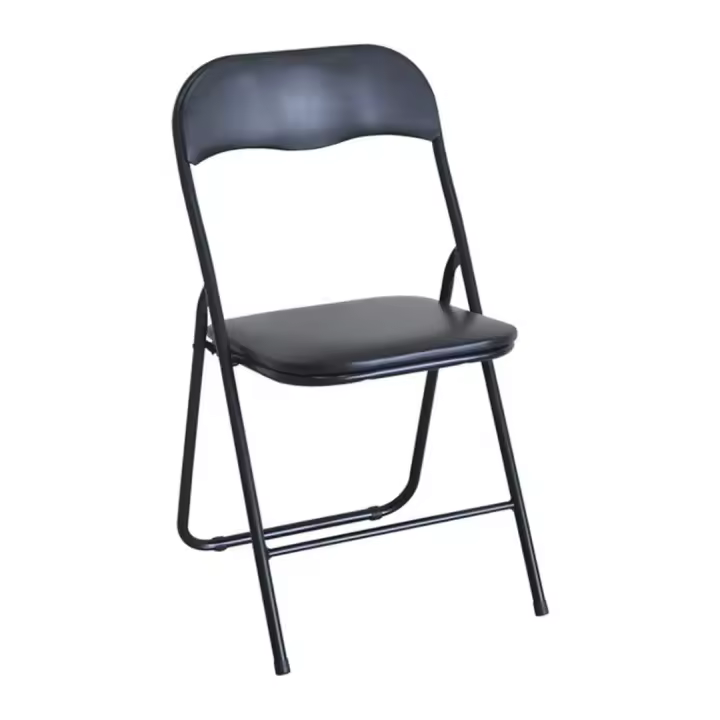 STARLEY-Sillas Plegables De Salón,Silla De Reunión De Oficina Simple, Silla Plegable De La Silla del Respaldo Casero con El Cojín De La PU, Silla De Entrenamiento para Silla De Computadora44.5X44X79CM - 1