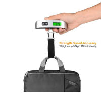 Báscula Digital Portátil De Mano 50kg 110lb Con Pantalla LCD Para Equipaje Y Viajes Escala De Pesaje Electrónica Mini - details 5
