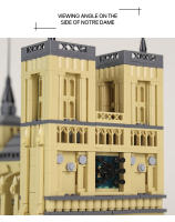 Bloques Educativos Pequeños De Arquitectura Famous Paris Notre Dame Cathedral Para Niños Y Estudiantes Juguetes Constructivos Compatible Con Lego ABS Sin Batería - details 9