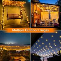 Luces Solares Para Jardín LED Super Brillo Con 8 Modos Decoración De Navidad Para Patio Fuente De Energía Solar IP65 Impermeables - details 5