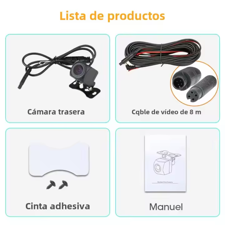 Cámara De Visión Trasera Universal 4 Pin IP68 Impermeable Con Visión Nocturna 12V 1080P 720P 480P Lente 4 Pin Para DVR - 1