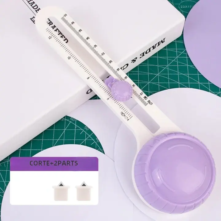 Cortador Circular De Papel Para Scrapbook Y Tarjetas Forma Redonda Rotativa DIY Herramienta De Corte Redondo - 1