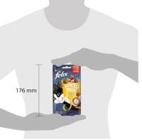 Purina Felix Party Mix Original, Snack para gato adulto, premio para Gato con Pollo, Higado y Pavo, 8 bolsas de 60g - details 3
