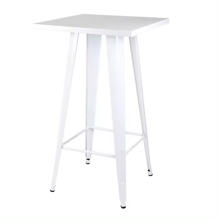 Mesa TOL, alta, acero, blanca, 60x60 cms - 1