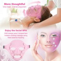 Masajeador De Belleza Eléctrico Antienvejecimiento Máscara Facial SPA 3D Silicona Para Rejuvenecimiento De La Piel Tamaño 29*19cm USB Recargable - details 6