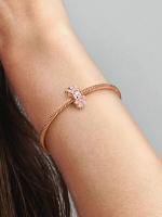 Pandora - Charm with clip espaciador de Margarita Rosa-Baño de Gold Rose de 14 K - details 3