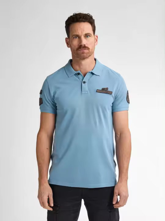 Hombre Marcas Petrol Industries Polos Ropa  Polo con parches -Petrol Industries- POL946 azul palido - 1