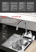 Grifo Eléctrico ZEXEF Calentamiento Instantáneo 3000W Rotación 360 Grados Doble Función Agua Caliente Y Fría Suministros Digitales Para Baño - details 2