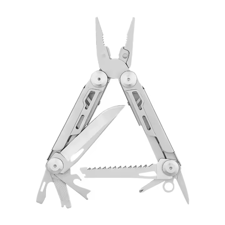 Alicates multiusos para herramientas, cuchillo multiusos de acero inoxidable, alicates multiusos autoblocantes con funda y cabeza de destornillador reemplazable, perfecto para supervivencia al aire libre, camping, senderismo - 1