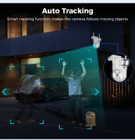 Cámara WiFi exterior Hiseeu WS318 4K 6MP, con doble lente y doble pantalla, audio bidireccional, visión nocturna en color, seguimiento automático, detección de humanos por inteligencia artificial, resistente a la intemperie IP66, compatible con WiFi 2.4G - details 7