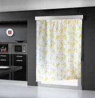 Cortina de cocina con diseño estampadea de limones.1 panel. - details 1