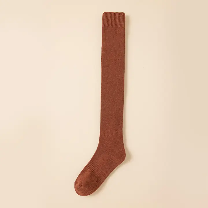 Calcetines De Rodilla Para Mujer Y Niños Gruesos Y Cálidos De Pluma Para Otoño E Invierno Calcetines De Tubo Alto Para Todo El Cuerpo - 1