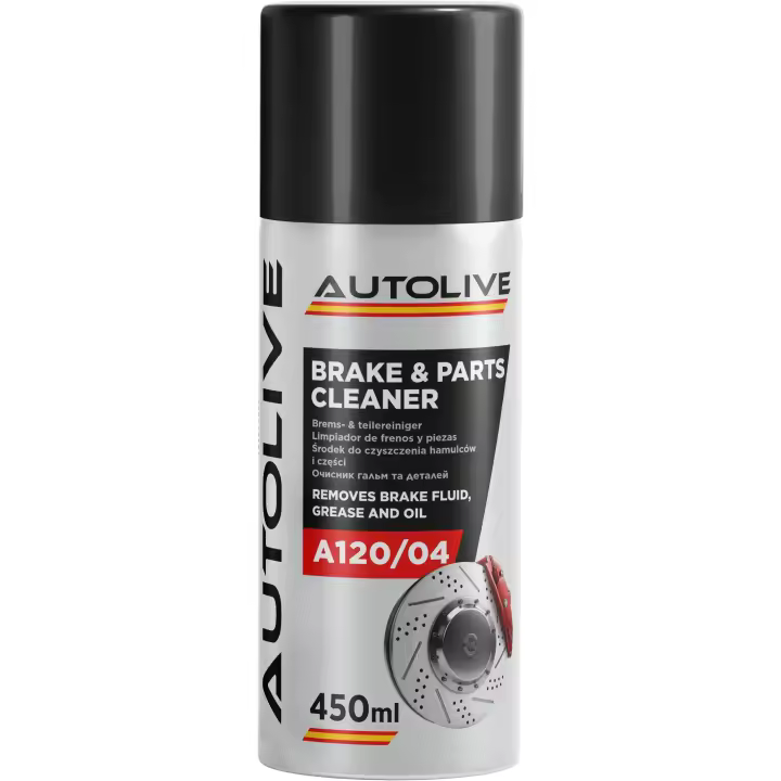 Autolive Limpiador de Frenos y Embrague - Brake & Parts Cleaner - Ayuda a Eliminar Aceites, Grasas, Alquitrán, Resina y Pegamento - No Daña Articulaciones ni Juntas - 650 ml - 1