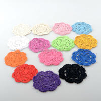 30Pcs Cojines De Mesa Redondos De Crochet Tapetes Para Vajilla Y Lámparas 10cm Eco-amigables De Poliéster Y Algodón Estilo Prairies Chic - details 1