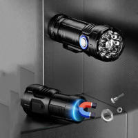 Linterna Portátil Recargable USB Con 8 * XPG Bolas Luz LED De Alta Potencia Con Imán En La Punta Y Clip Torcha Impermeable Mini Lámpara De Iluminación - details 4