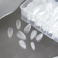 PINPAI 420PCS Uñas Postizas De Gel Mate Almendro Coffin T Forma Cubiertas Completas Falsas Uñas Capullos De Gel Artificial Suave Tamaño M 15 Tamaños Diferentes - details 5