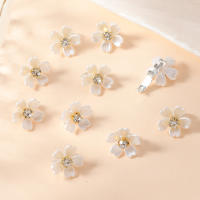 Clips Para El Pelo Pequeños Y Elegantes Accesorios Florales Para El Cabello Clips De Algodón Estilo Lateral Para Mujeres - details 2