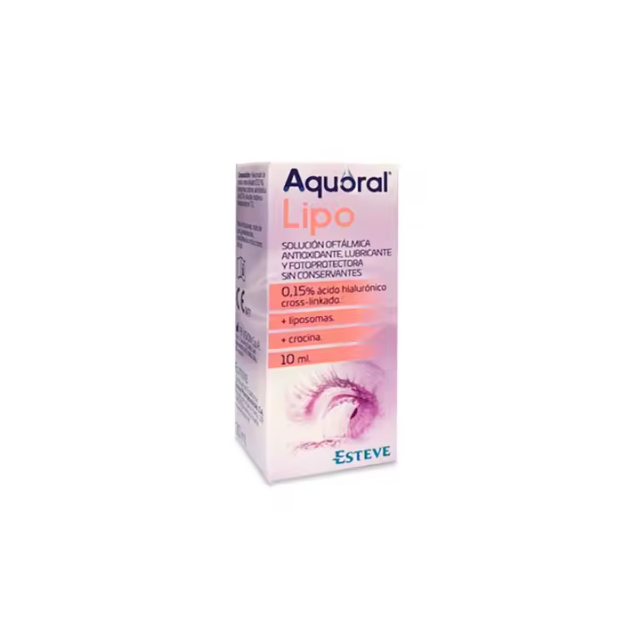 Esteve AQUORAL LIPO - Gotas Oftálmicas Lubricantes con Ácido Hialurónico - Protección Antioxidante - 1