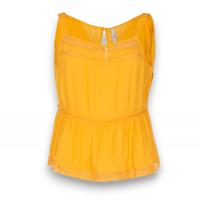 Top de tirantes  Geneve- Tiffosi. Top de tirantes amarillo con botón, tejido viscosa súper fluido y muy suave. - details 2