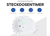 Enchufe Temporizador SCHWAIGER de cuenta atrás interruptor horario intermedio toma de corriente temporizador diurno 12 ajustes horarios interruptor reloj analógico 2 botones blanco - details 4