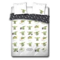 Funda Nórdica Aymax Reversible Star Wars Mandalorian Baby Yoda Grogu Para Cama de Matrimonio hasta 150cm ancho Algodón 100%, Medida 240x220 cm, más 2 Funda Cojín 65x65cm - details 0