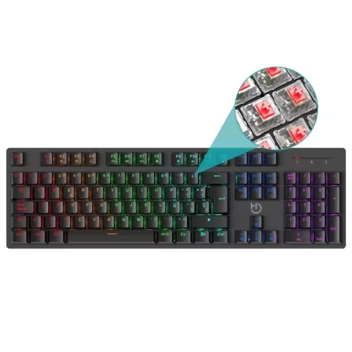 Teclado Gaming Mecánico Hiditec GK400 con Iluminación RGB - 1