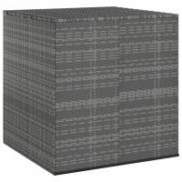 vidaXL Baúl de cojines para jardín de ratán PE 100x97,5x104 cm en color Marrón/Negro/Gris | acolchados duraderos para sofás de jardín terraza exterior - details 2