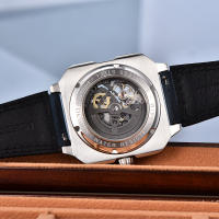 Reloj Mecánico Automático Pagani Design 2024 38mm Dial Luminoso Cuadrado 50m Impermeable Tourbillon Para Hombres Con Correa De Cuero Y Cristal De Zafiro - details 6