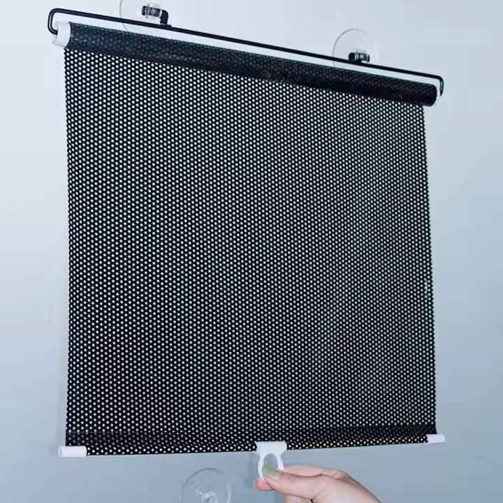 SOMY Cortina Opaca Cortina de Balcón con Ventosa, Vela de Sombra para Ventana de Coche, Cortina Portátil Retráctil, para Dormitorios, Habitaciones Infantiles, Oficinas, Autocaravanas, Cortina Opaca (40x125cm/15.7x49.2in) - 1