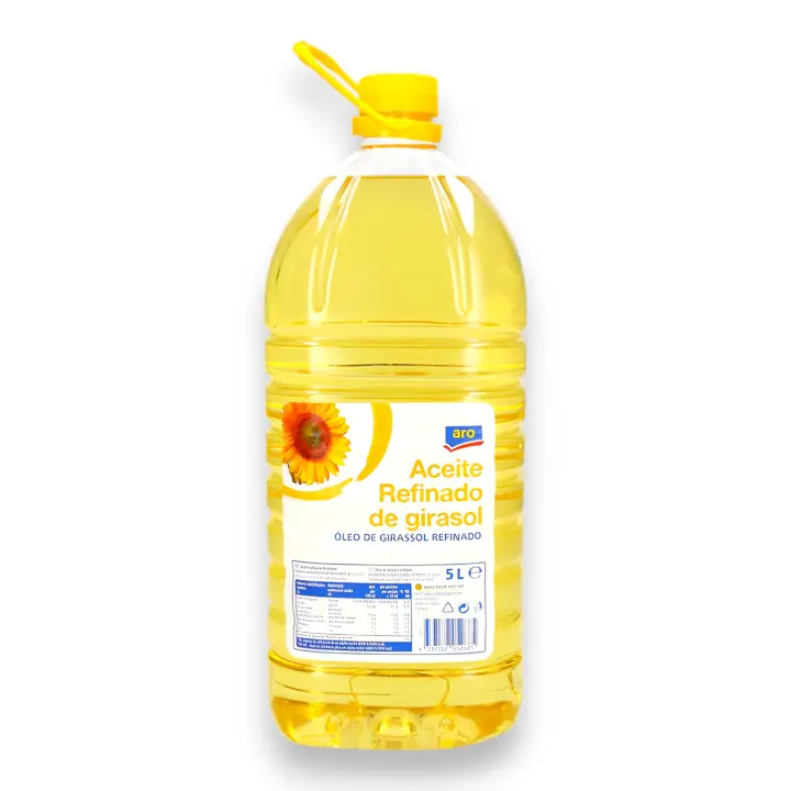 Aceite Refinado de Girasol Aro 5 Litros Aceite de Girasol Aro Ideal para Freidora 5L Más Rendimiento Menos Olores ARO - 1