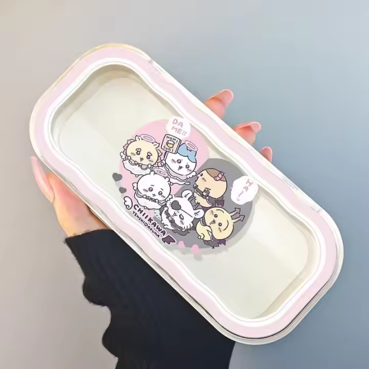 Estuche De Gafas Transparentes Chiikawa Con Diseño De Usagi Y Hachiware Resistente a La Presión Y Portátil Para Estudiantes Almacenamiento De Gafas Y Solares Accesorio De Dibujos Animados - 1