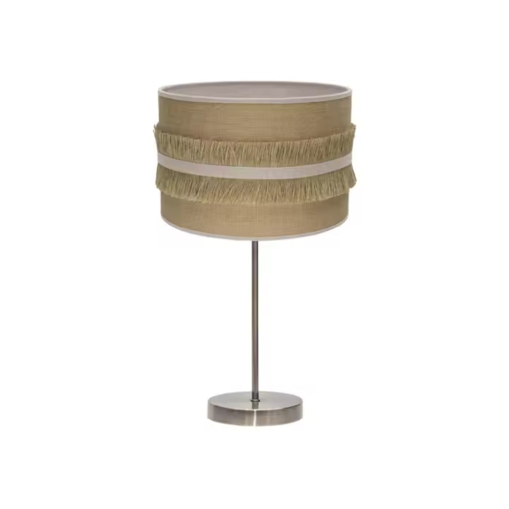 Fabrilamp - Sobremesa Grande Natalia 1xe27 Cuero/saco-beis 62x30x30 Cm - 1