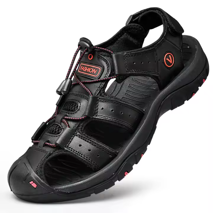 Sandalias De Verano Para Hombre En Cuero Genuino Zapatos Casuales Para Exterior Sandalias De Cuero Para Playa Zapatos Romanos Talla Grande 38-48 - 1
