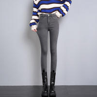 Nuevas Jeans Térmicas Para Mujer Invierno Con Forro De Plush Cálidos Y Elásticos Skinny Denim Gruesos Para Estudiantes Trousers De Madre Con Fur - details 26